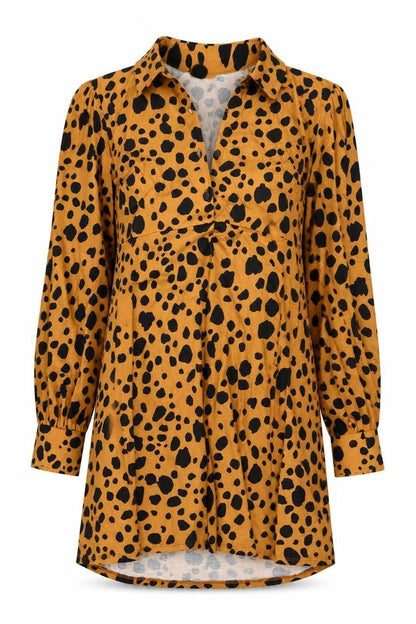 Front view of ASOS DESIGN Women's Multicoloured Animal Print Top