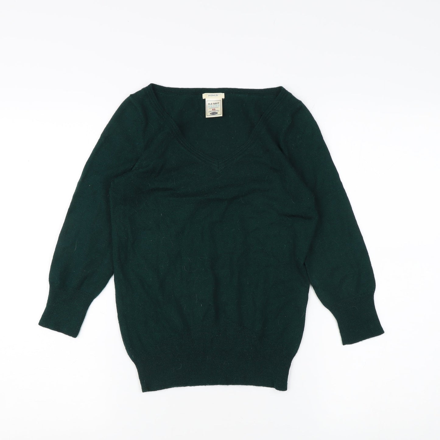 Old Navy Women's Green V-Neck Jumper XS