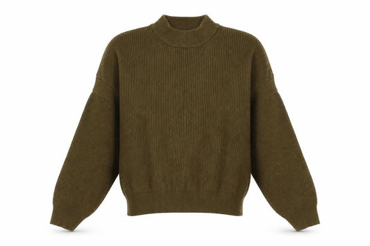 Mango Women's Mock Neck Acrylic Jumper, Size L