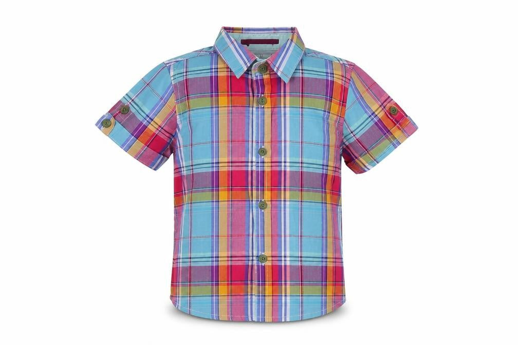 Ted Baker Boys Multicoloured Button-Up Plaid Shirt 3-4 Years