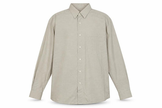 Hugo Boss Men's Beige Long Sleeve Button-Up Shirt