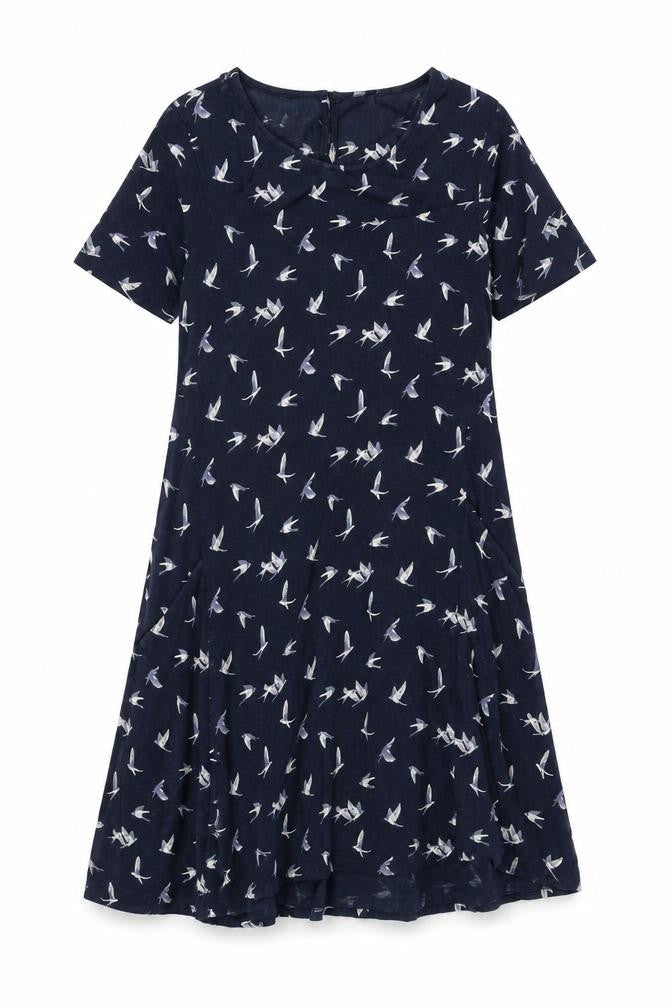Fat Face Women's Blue Jersey Dress, Size 12