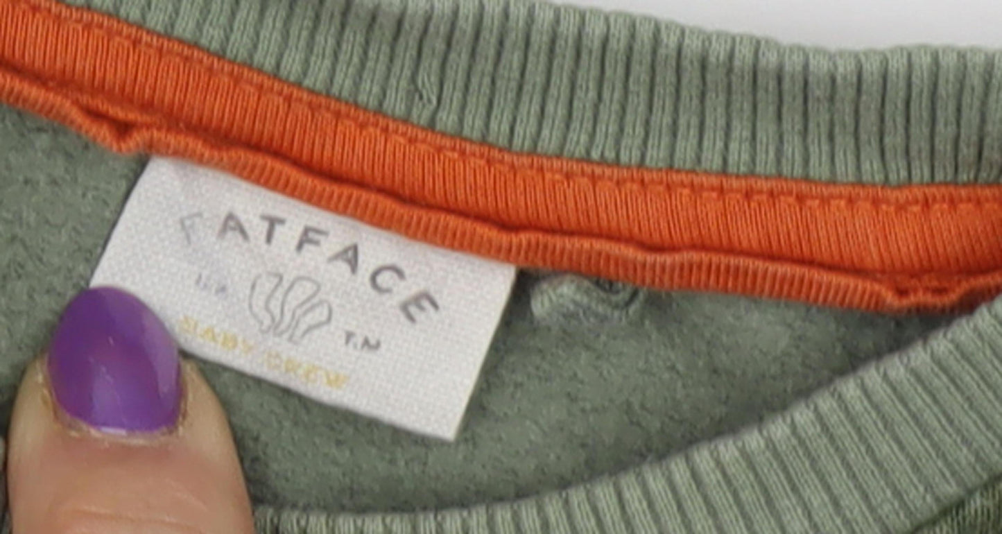 FatFace Unisex Green Camouflage Pullover, 12-18M T-Shirt