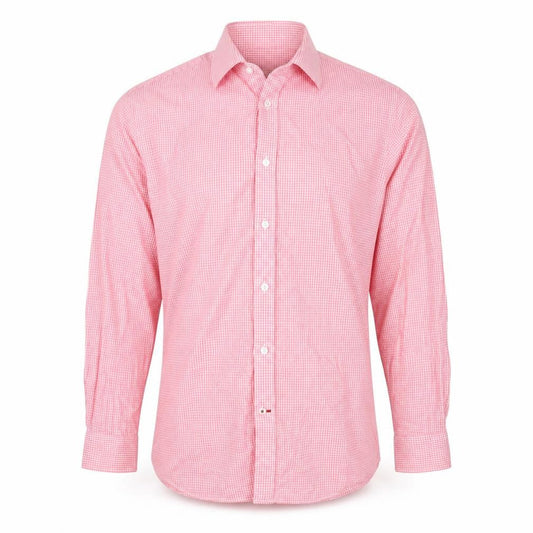 Tommy Hilfiger Men's Pink Check Slim Fit Shirt M
