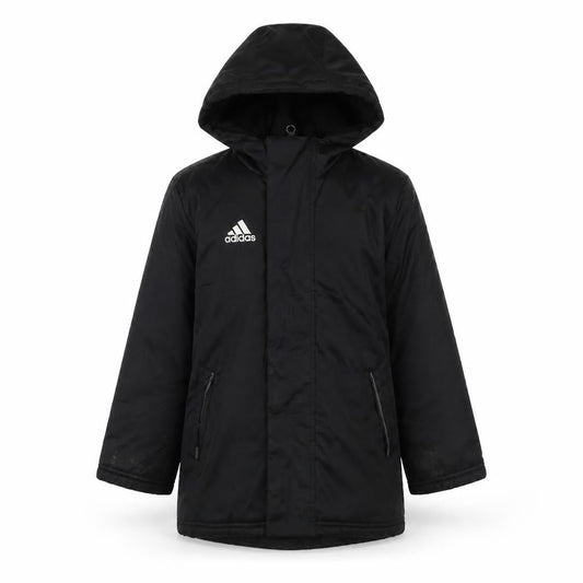 Adidas Boys Black Jacket 2XS Hooded Zip Casual