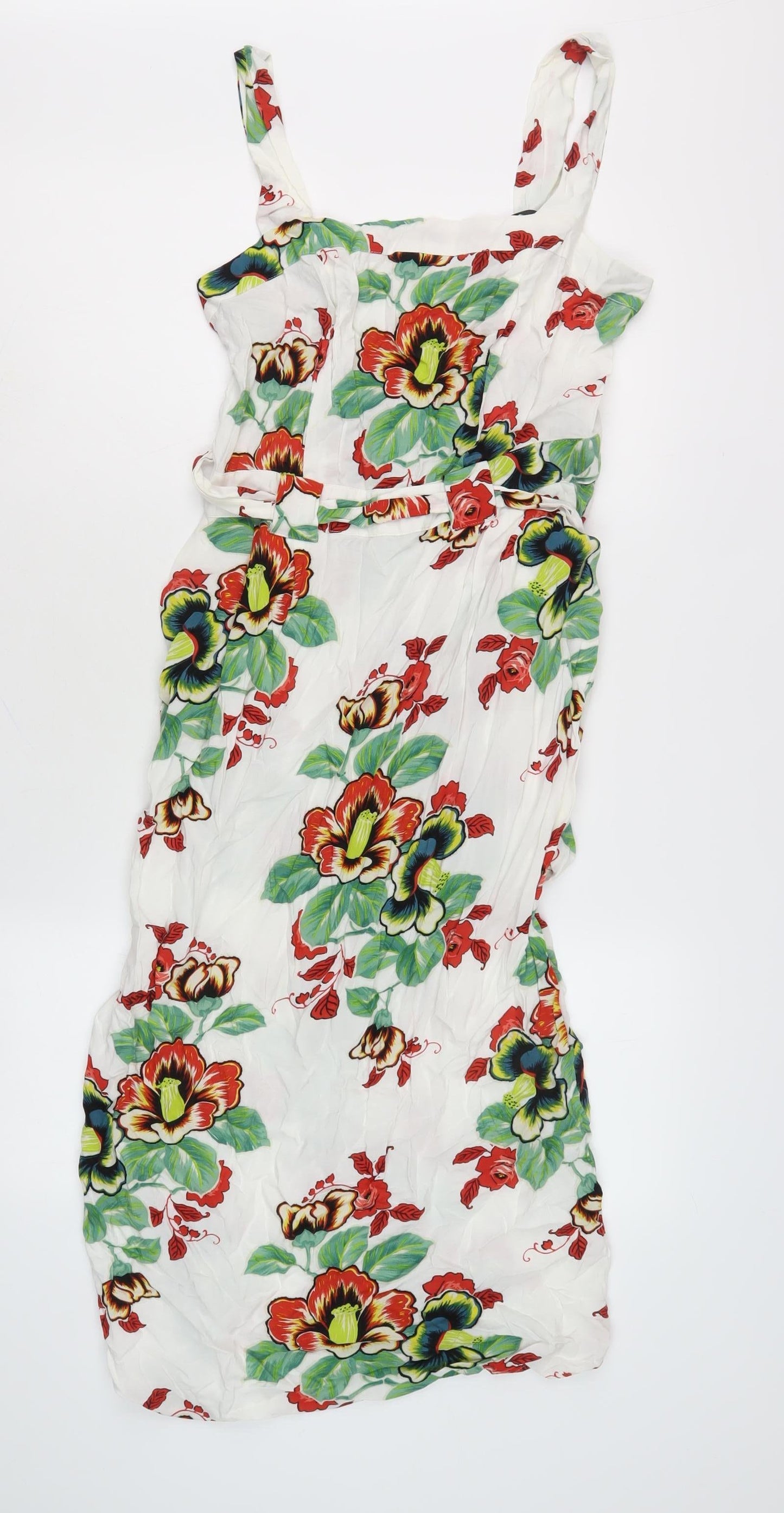 Warehouse Women's Multicoloured Floral Dress Size 10