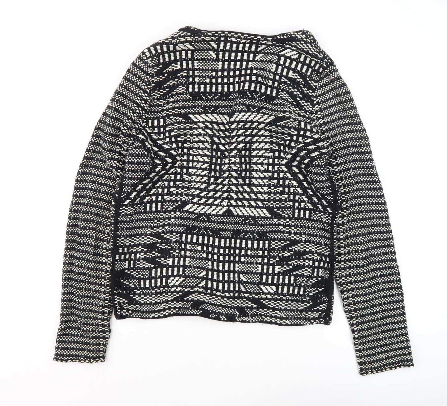 H&M Women's Black Geometric Jacket - Size S