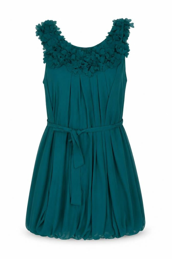 Apricot Women's Green A-Line Chiffon Dress L/XL