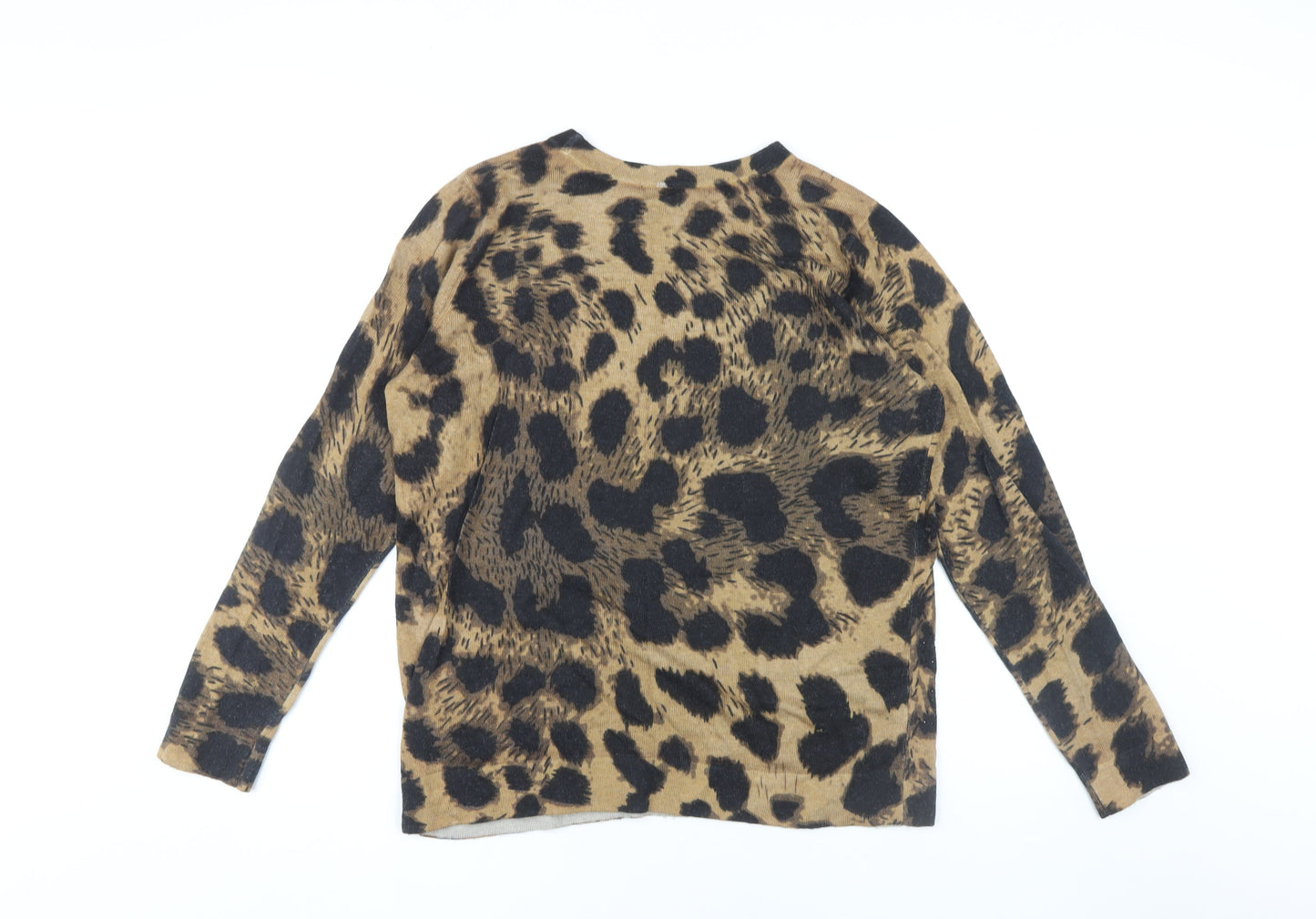 Wallis Women's Brown Animal Print Pullover, Size 16