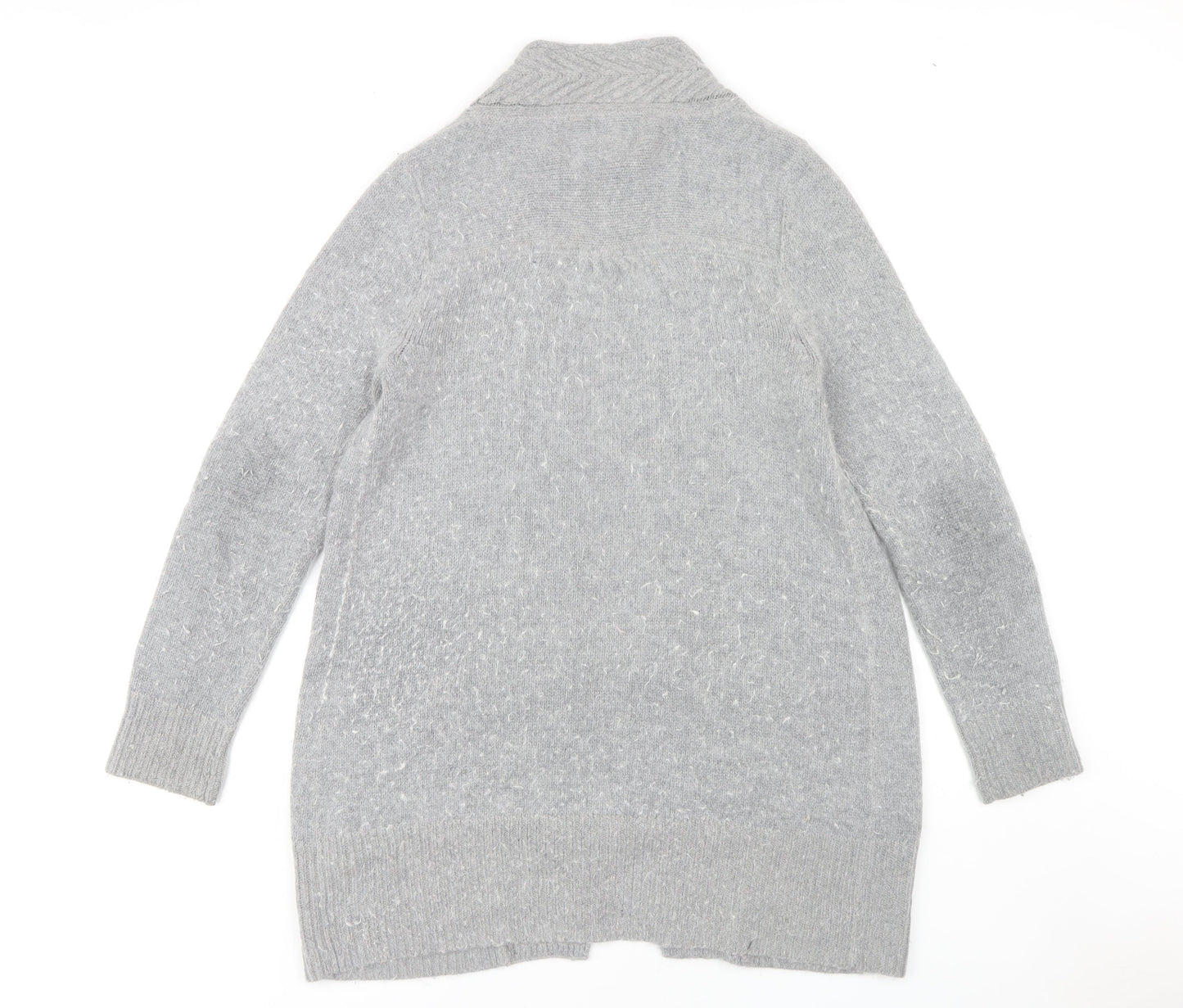 Maine New England Women's Grey Open Front Cardigan Size 14, Knitwear