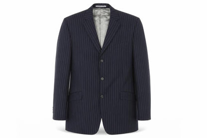 Next Men's Blue Striped Blazer 44L Regular Fit Jacket