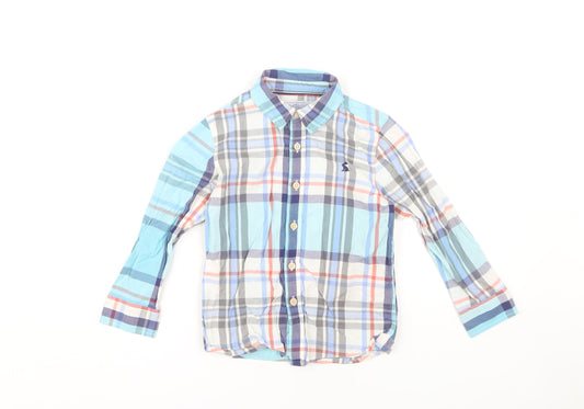 Joules Boys Multicoloured Button-Up Plaid Shirt 5 Years