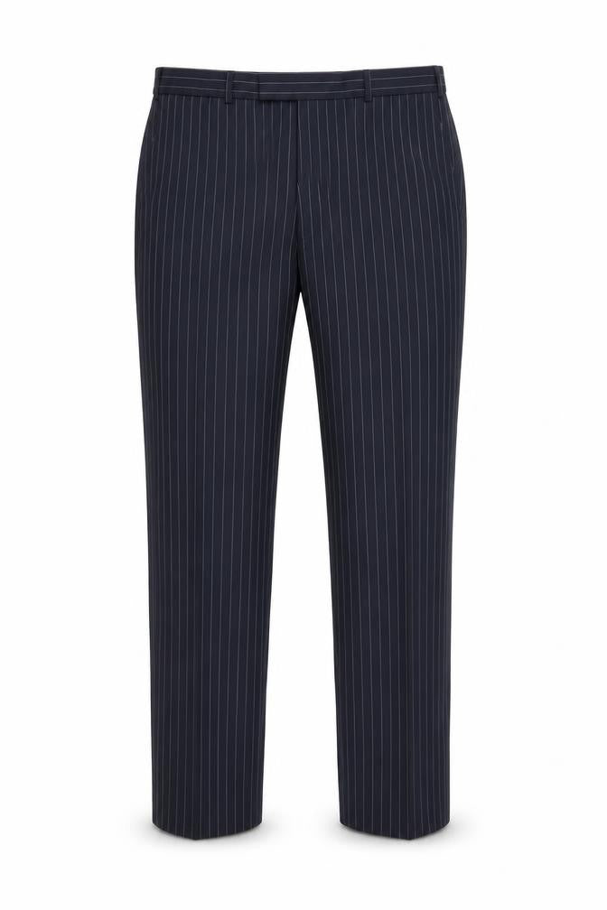 Next Men's Black Dress Pants, 38 L, Formal Wool Trousers