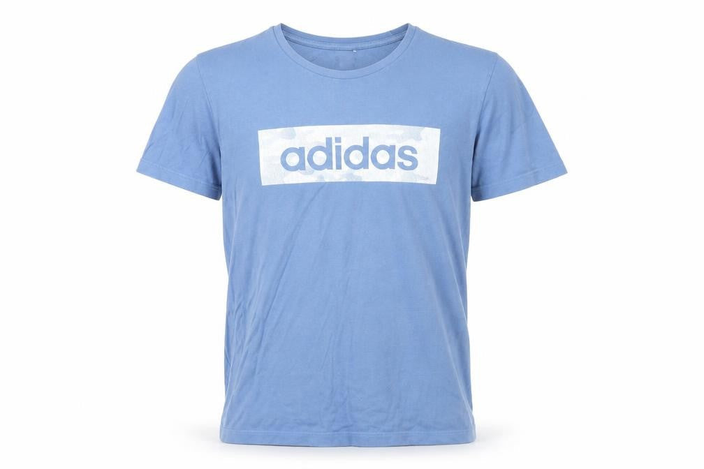 Adidas Men's Blue Graphic Print T-Shirt, Medium