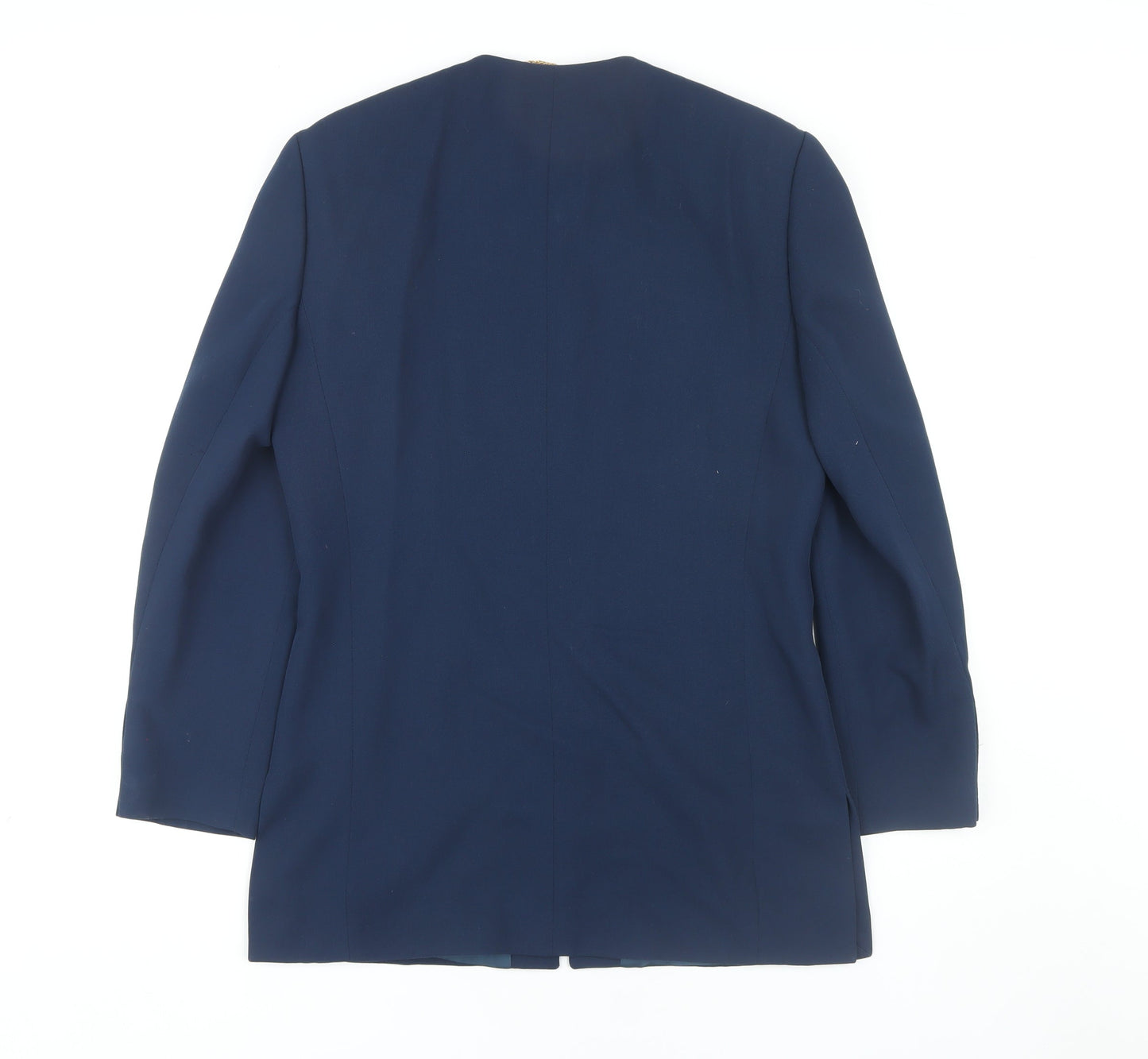 Viyella Women's Blue Jacket, Button Accents, UK 8, Wool Blend