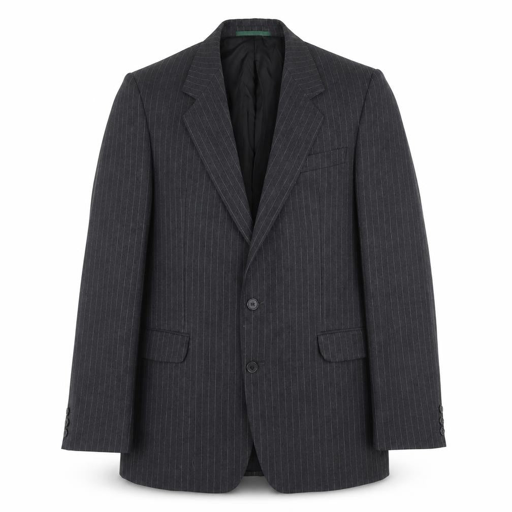 Dunn & Co Men's Grey Long Wool Blazer 40L Striped