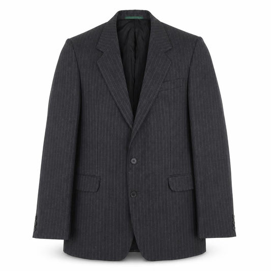 Dunn & Co Men's Grey Long Wool Blazer 40L Striped