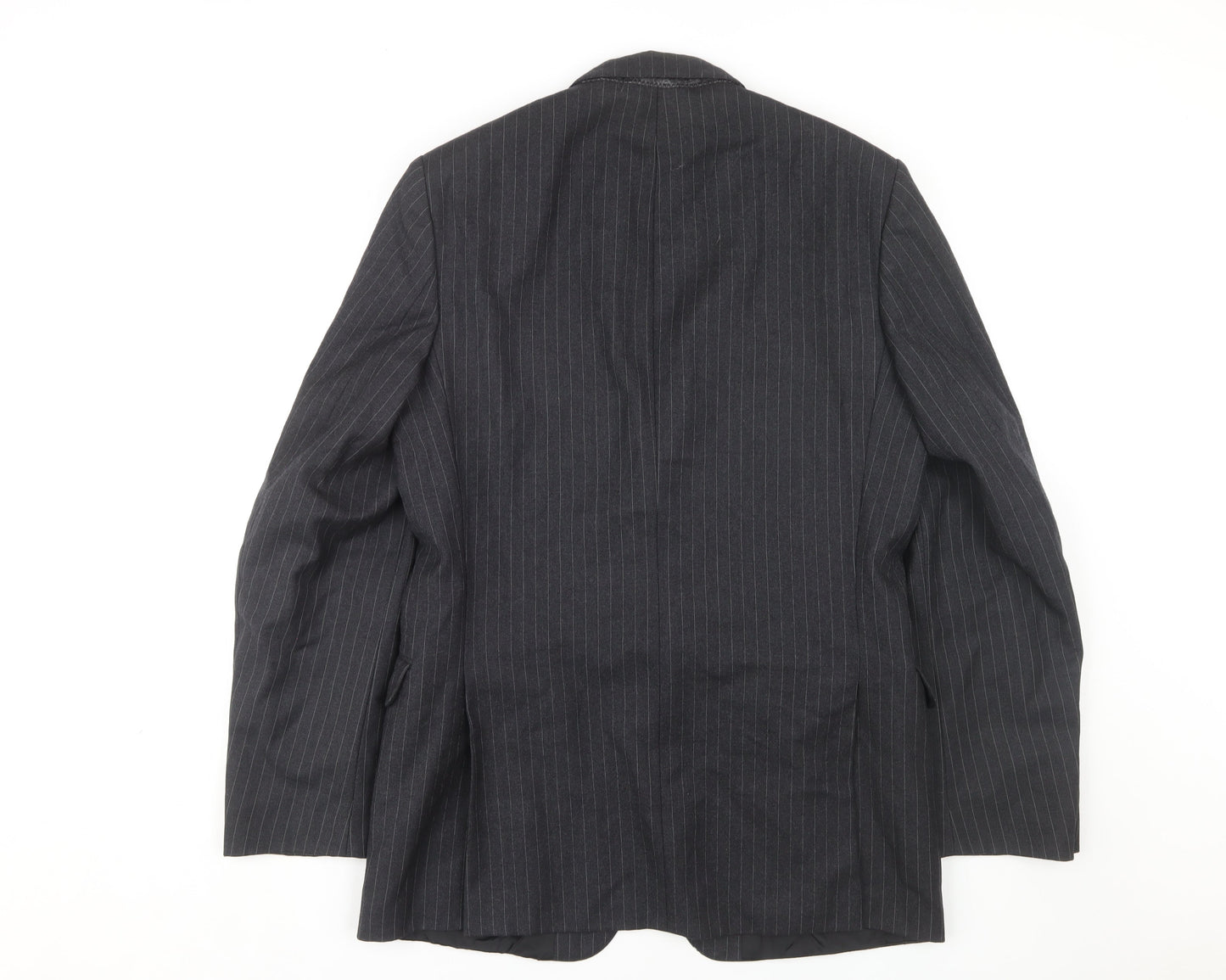 Dunn & Co Men's Grey Long Wool Blazer 40L Striped