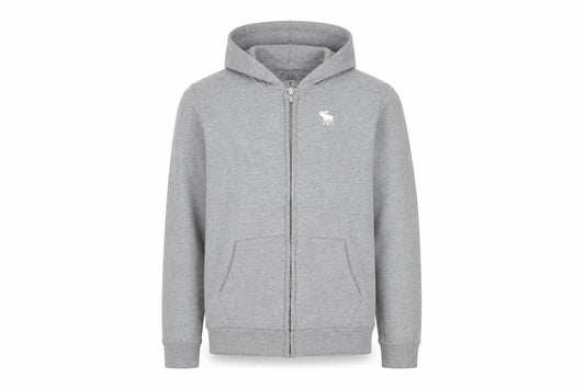 Abercrombie & Fitch Kids Boys Grey Full Zip Hoodie, Size 16 Years