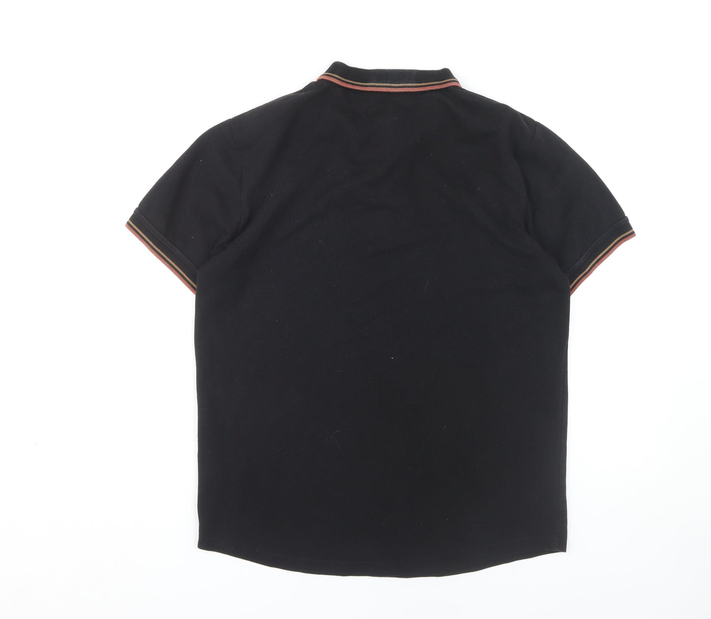 Firetrap Men's Black Short Sleeve Polo Shirt