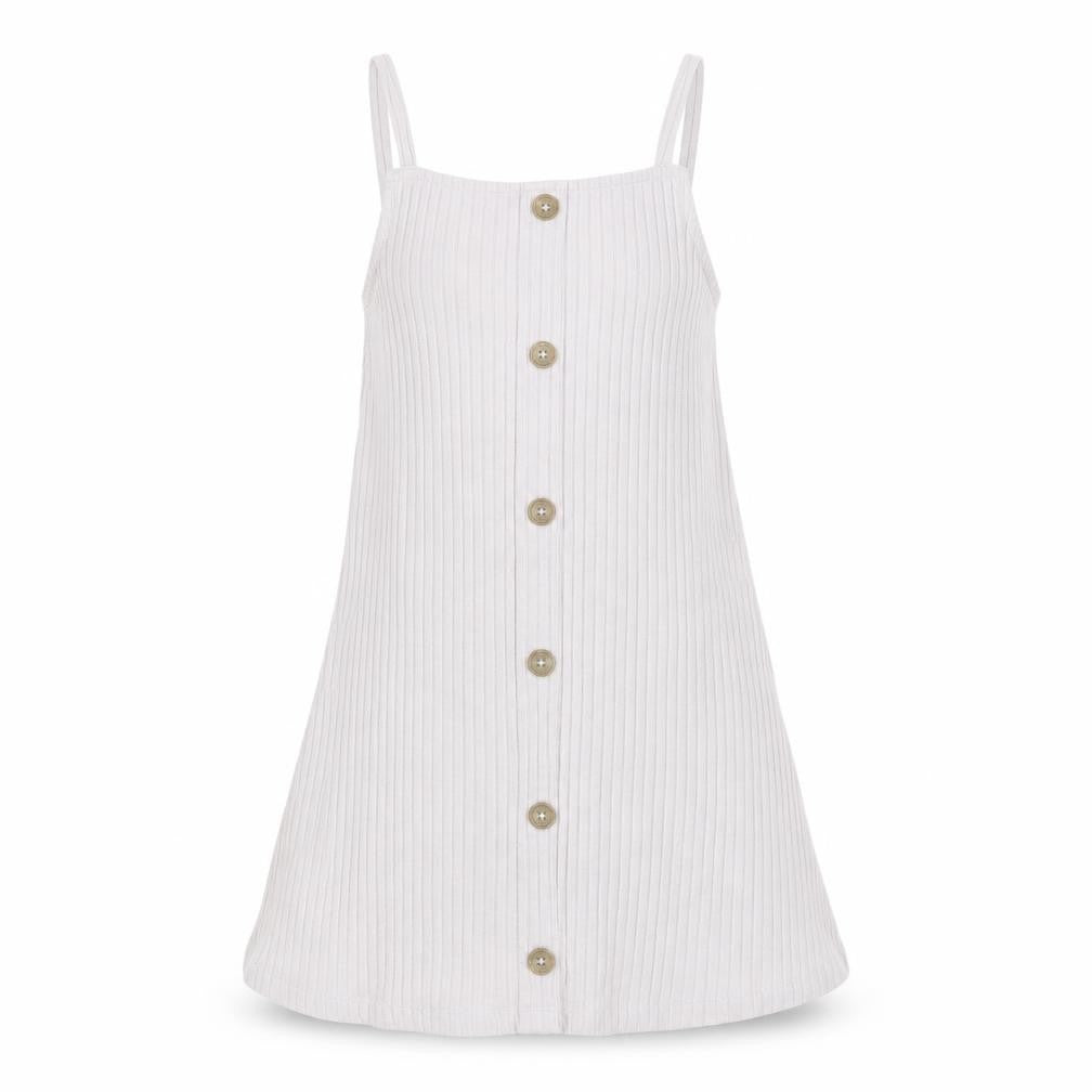 Firetrap Girls Beige Strappy Dress 9-10 Years, Cotton Blend