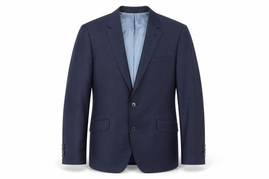 T.M.Lewin Men's Blue Blazer 38R Regular Fit Wool