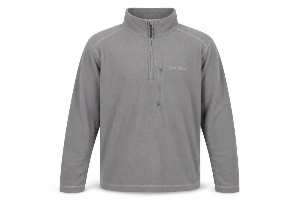 Brasher Men's Grey 1/2 Zip Sweatshirt S - Outdoor