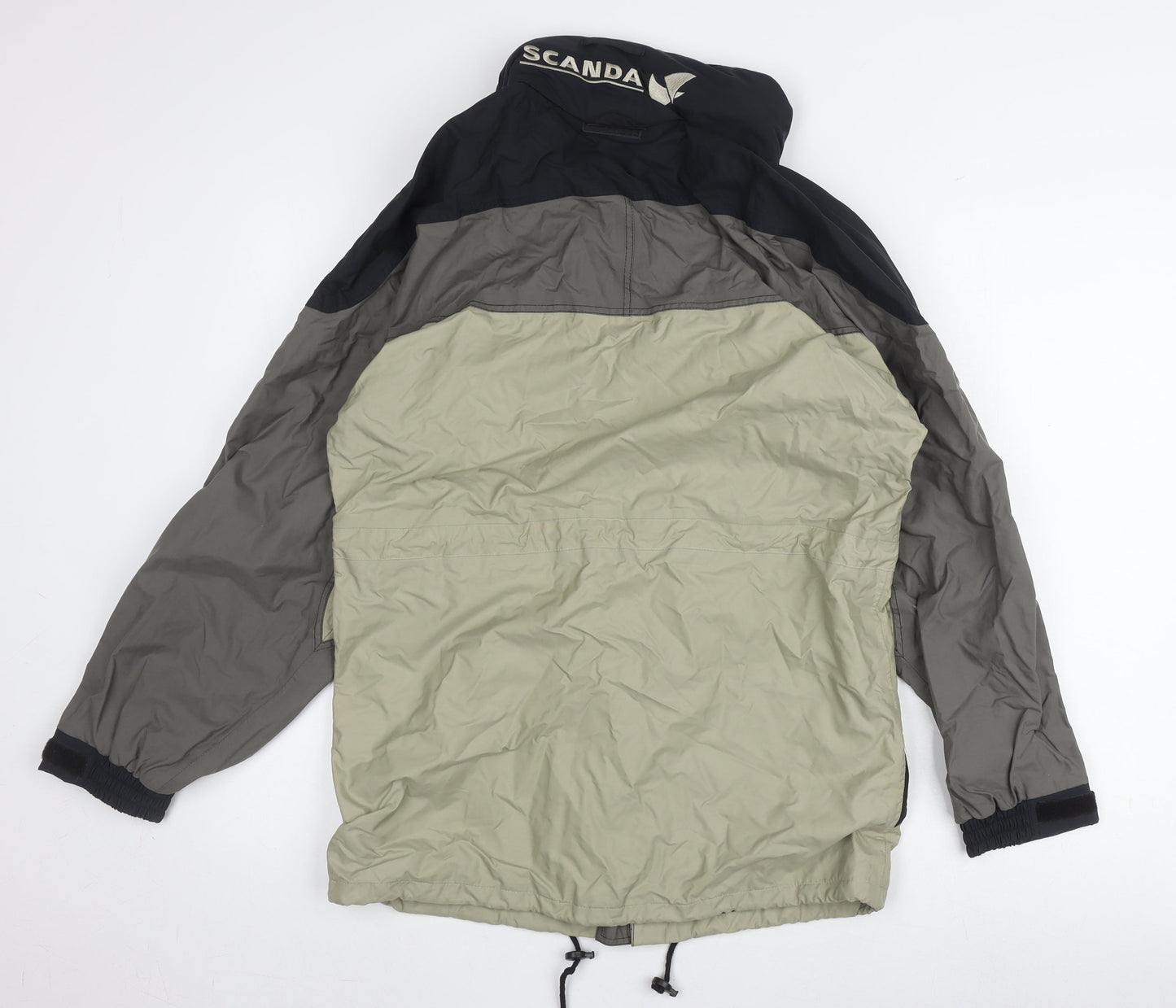 Scanda Men's Grey Hooded Windproof Jacket