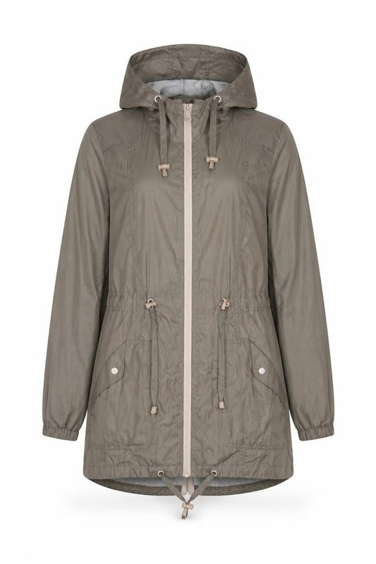 Warehouse Women's Grey Parka Jacket S Hooded Casual