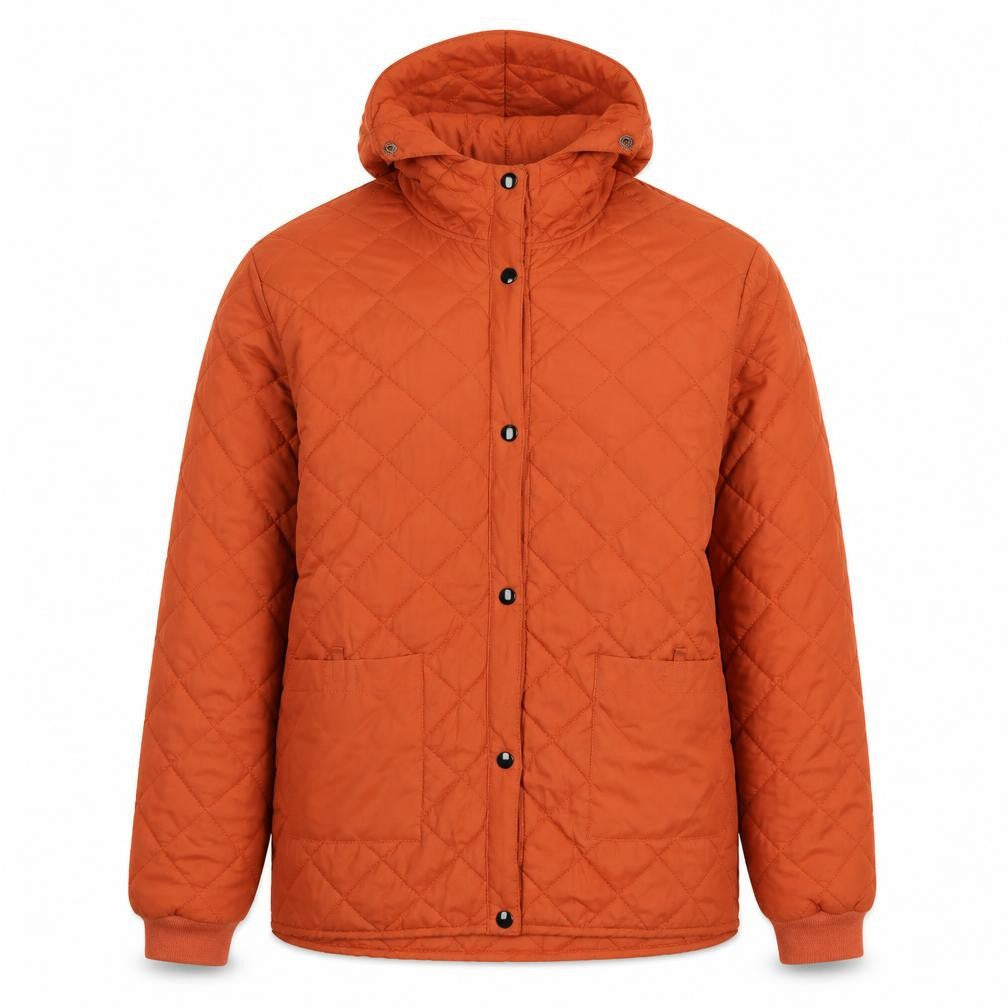 Pepe Jeans Men's Orange Quilted Hooded Jacket L