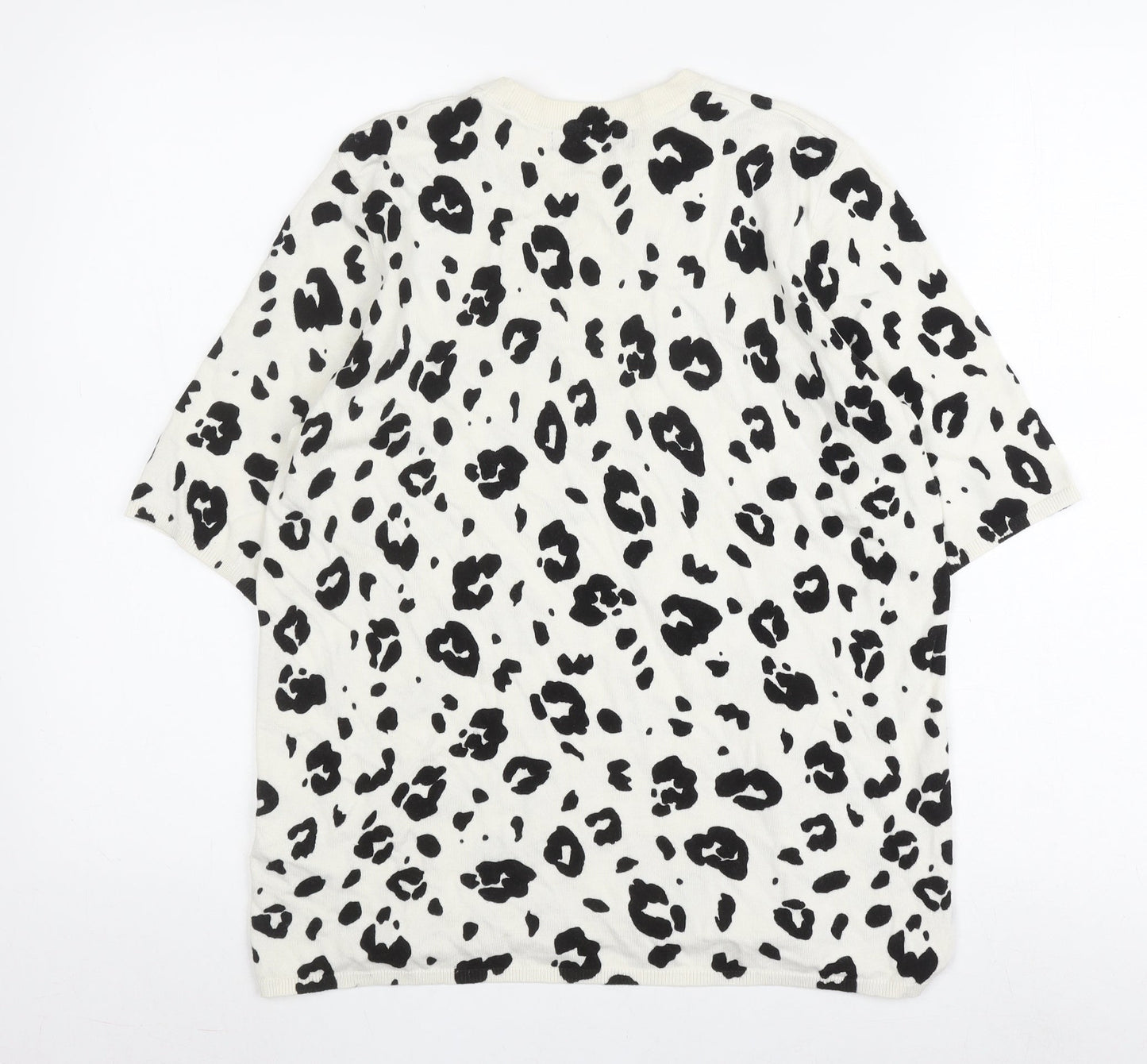 Marks and Spencer Women's Black Animal Print Top L