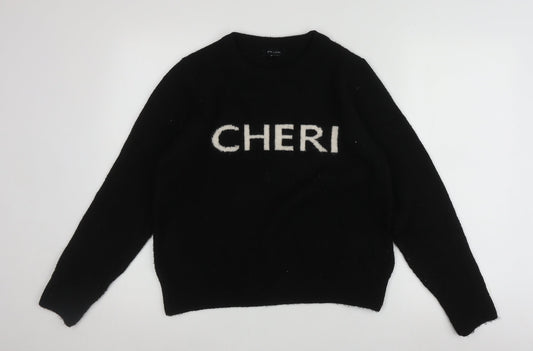 New Look Women's Black Pullover Jumper Size 12
