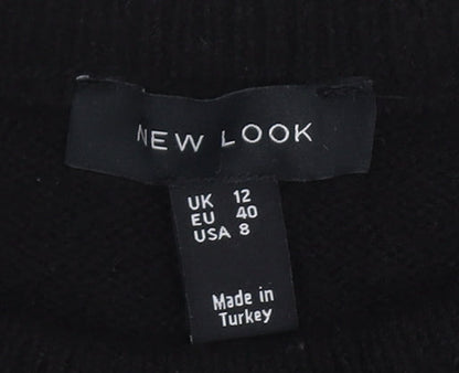 New Look Women's Black Pullover Jumper Size 12