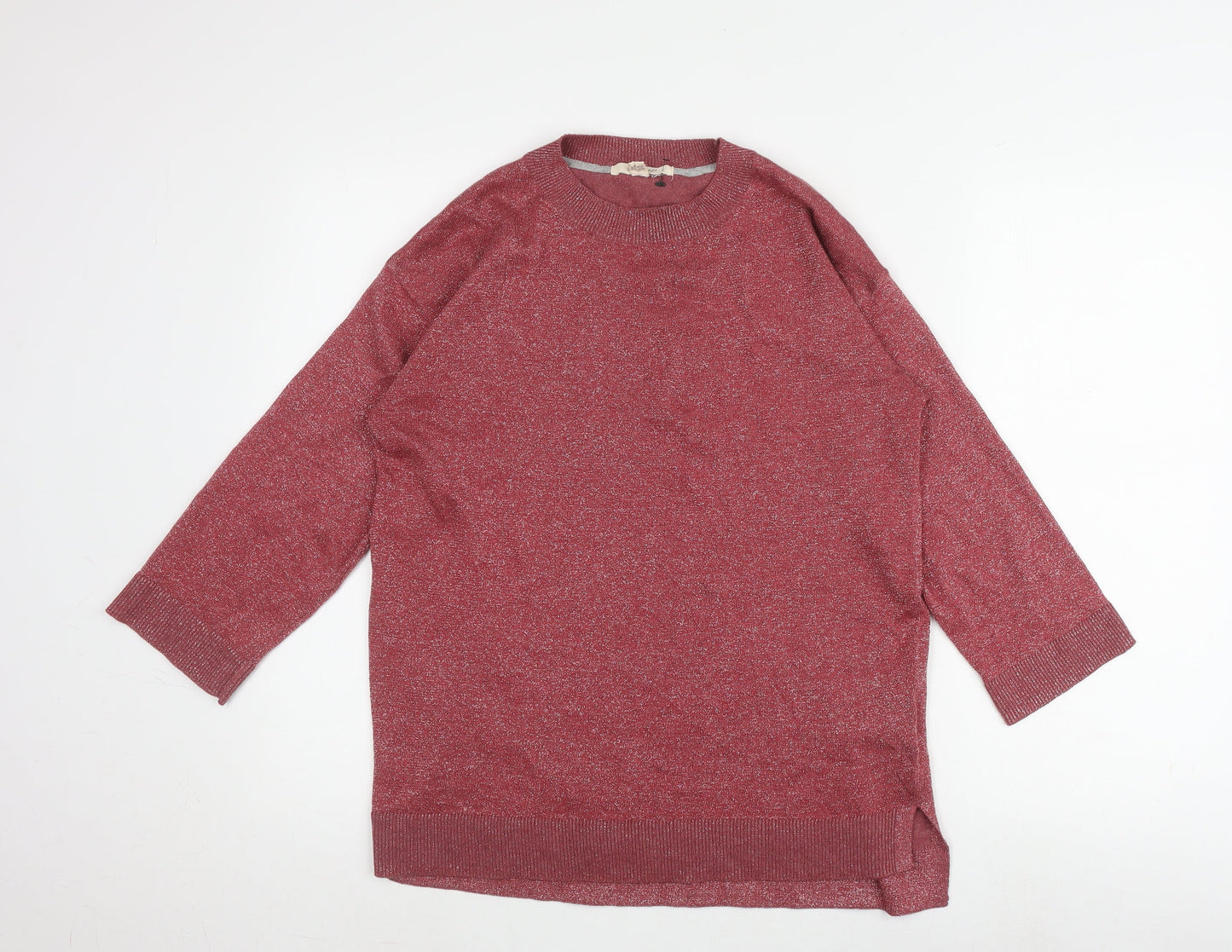 White Stuff Women's Red Knitted Jumper, UK 10, 3/4 Sleeve