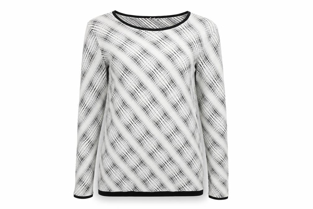 Lord & Taylor Women's L Cotton Jumper Black/White