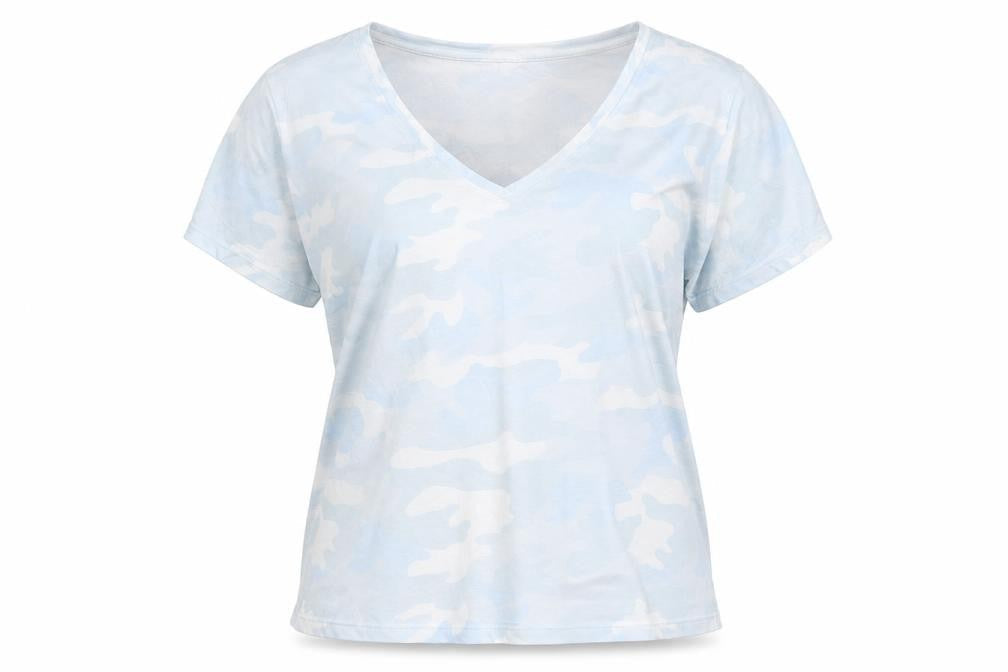 hush Women's Multicoloured Camouflage T-Shirt, M