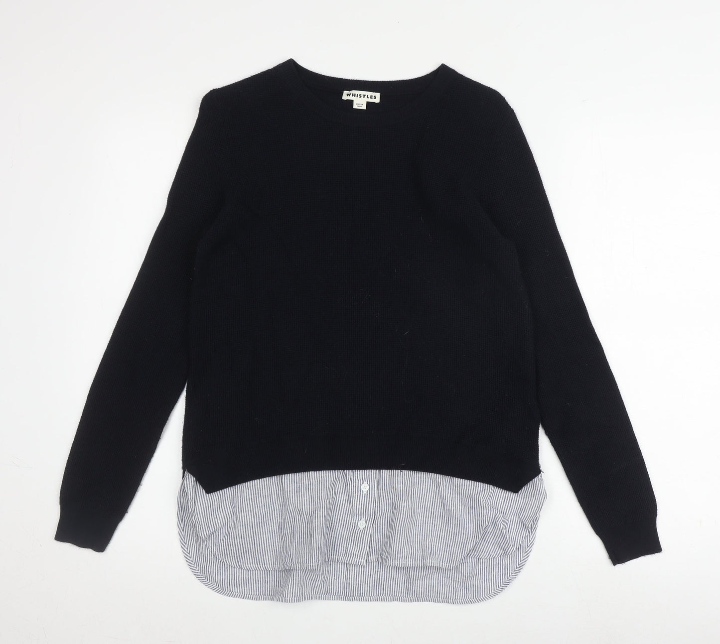 Whistles Women's Black Pullover Jumper S Casual Elegance