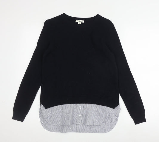 Whistles Women's Black Pullover Jumper S Casual Elegance