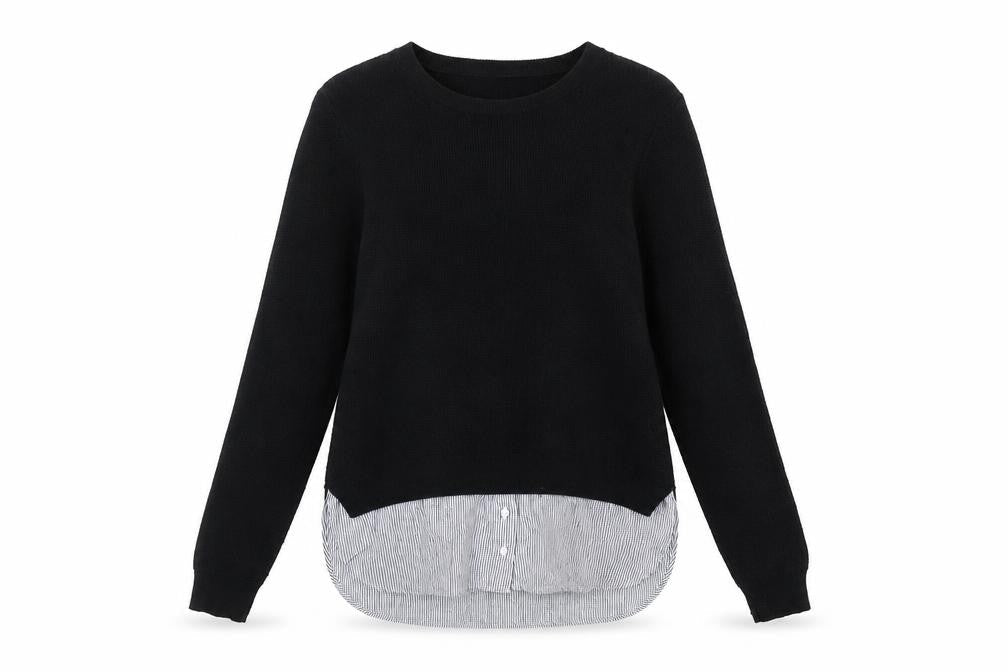 Whistles Women's Black Pullover Jumper S Casual Elegance
