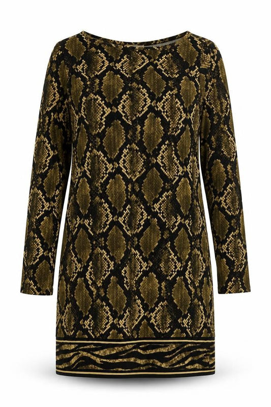 Michael Kors Women's L Brown Animal Print Dress
