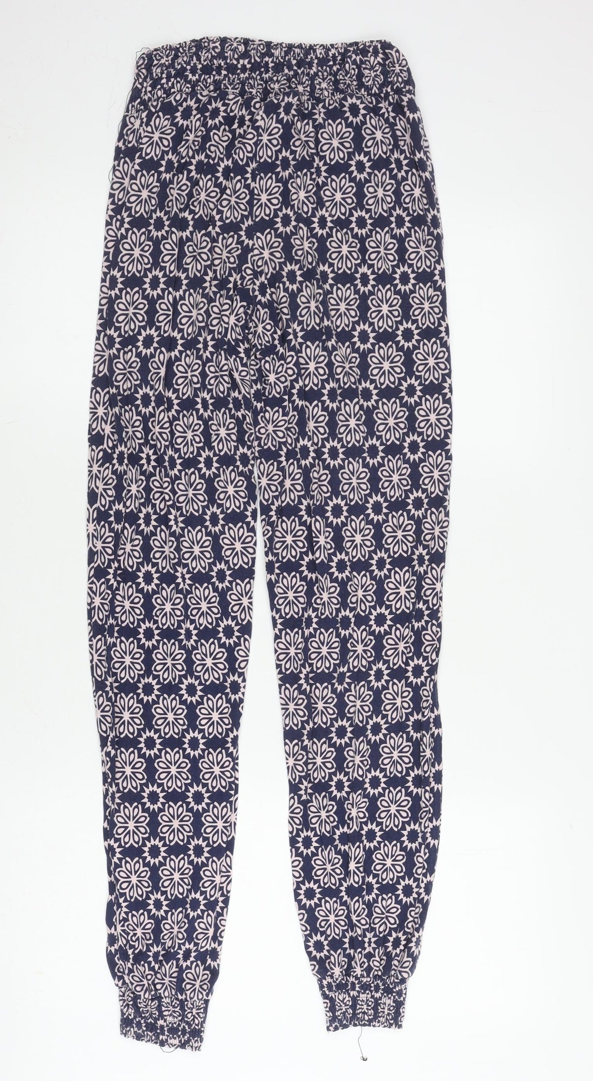 s.Oliver Women's Blue Floral Jogger Trousers - Size 8