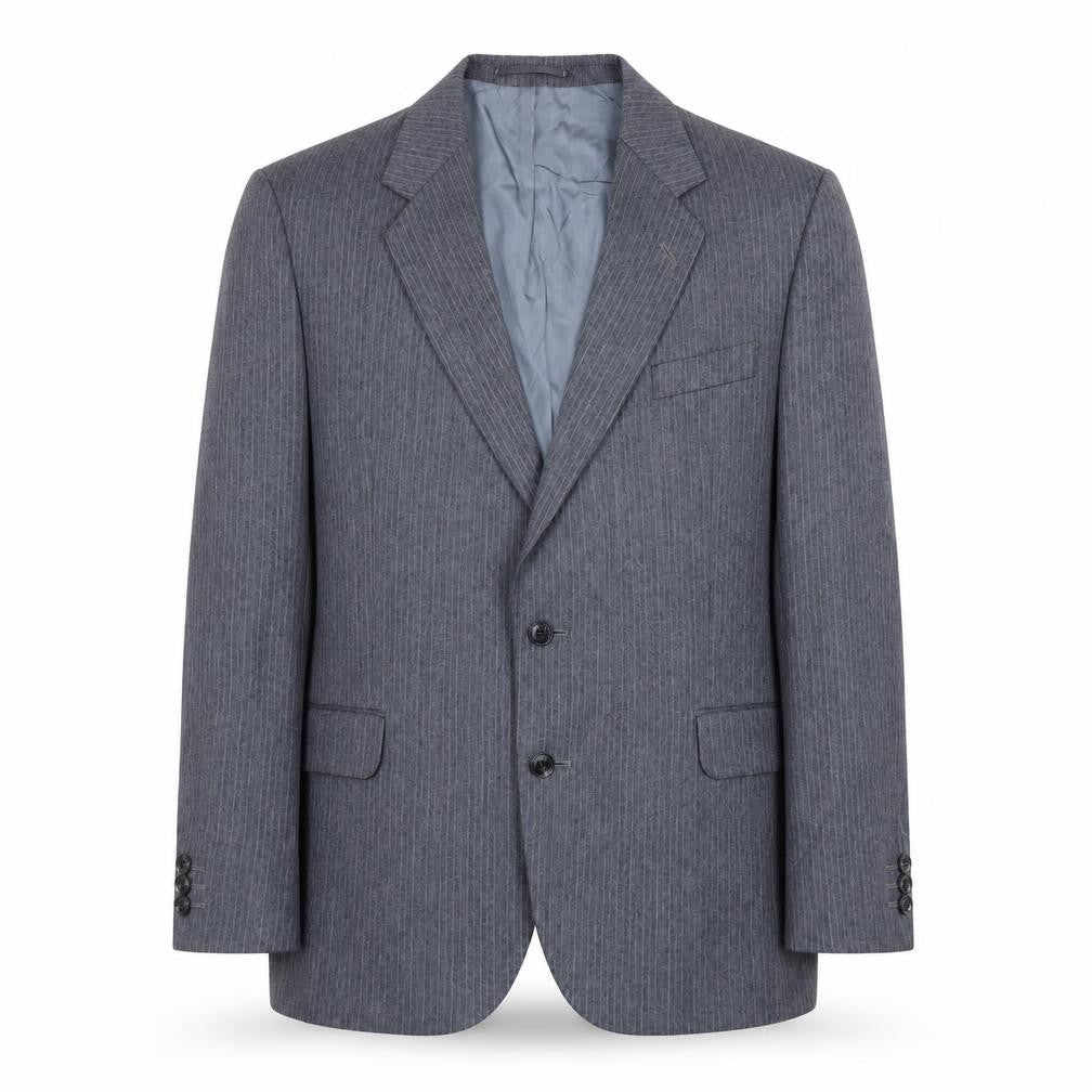 Dunn & Co. Men's Grey Wool Blazer 44 Short Striped