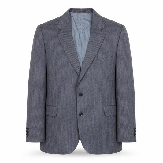 Dunn & Co. Men's Grey Wool Blazer 44 Short Striped
