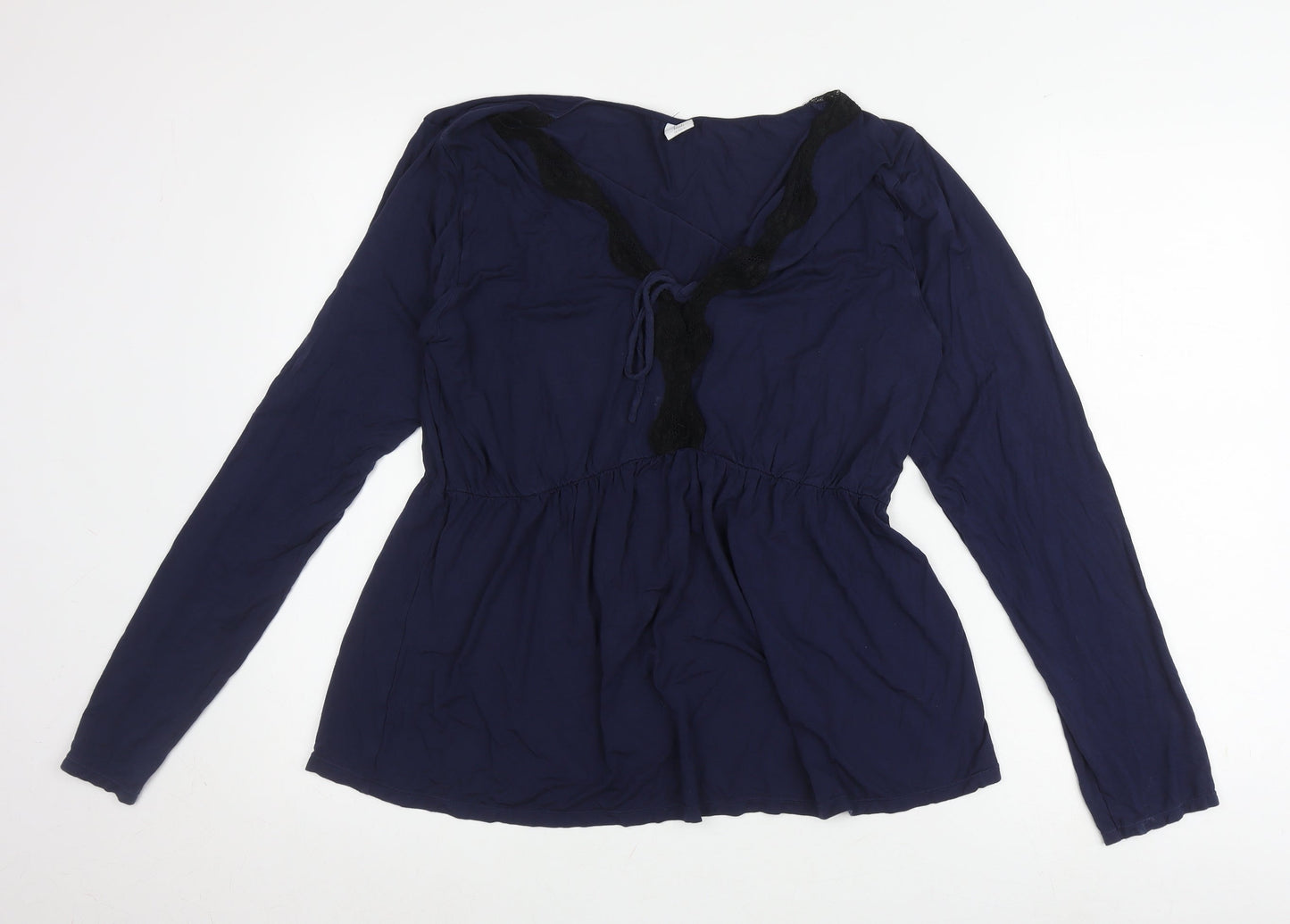 Hush Women's Blue XL Long Sleeve Tunic Blouse