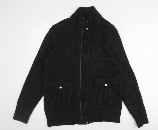 Banana Republic Men's Black Wool Knit Jacket Medium