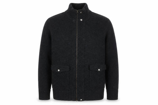 Banana Republic Men's Black Wool Knit Jacket Medium