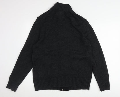 Banana Republic Men's Black Wool Knit Jacket Medium