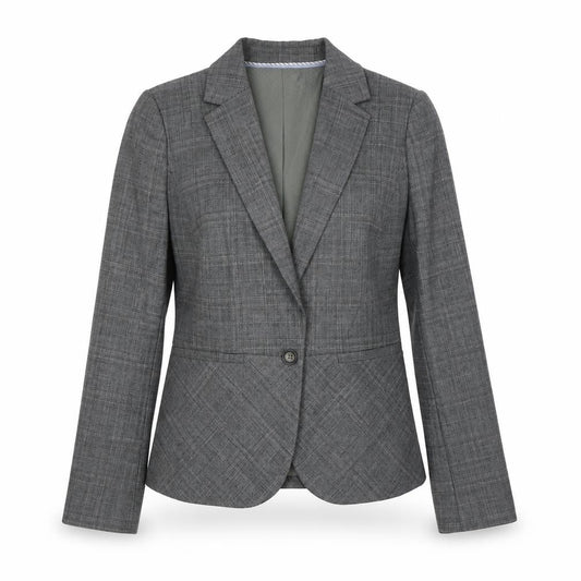 Banana Republic Women's Grey Blazer, Size 2, Check Pattern