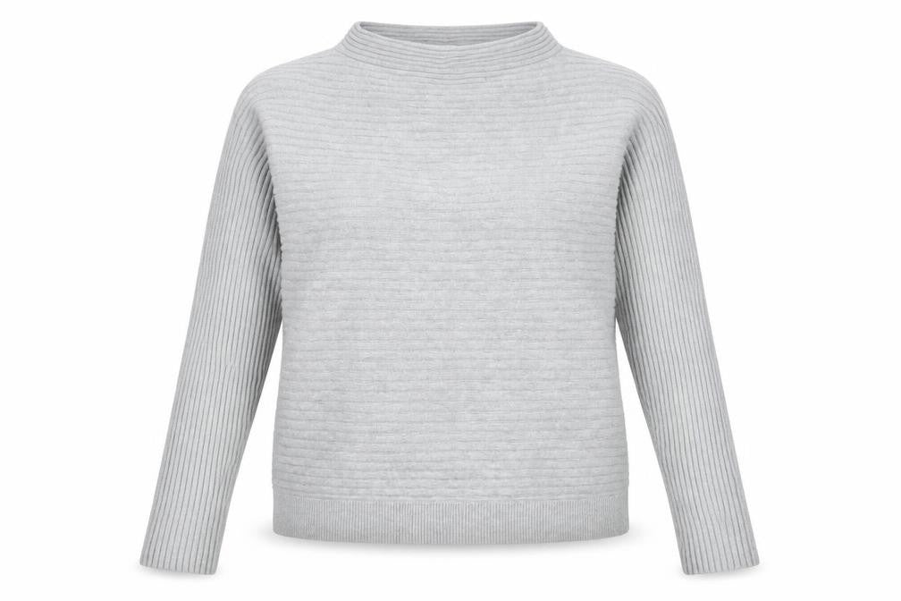 Betty & Co Women's Grey High Neck Jumper, Size 10