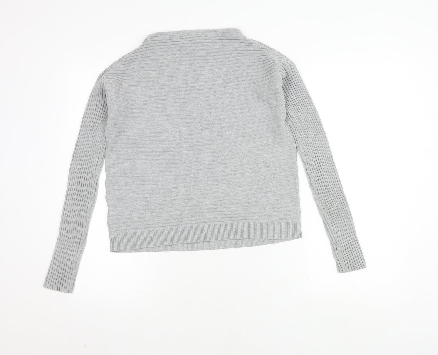 Betty & Co Women's Grey High Neck Jumper, Size 10